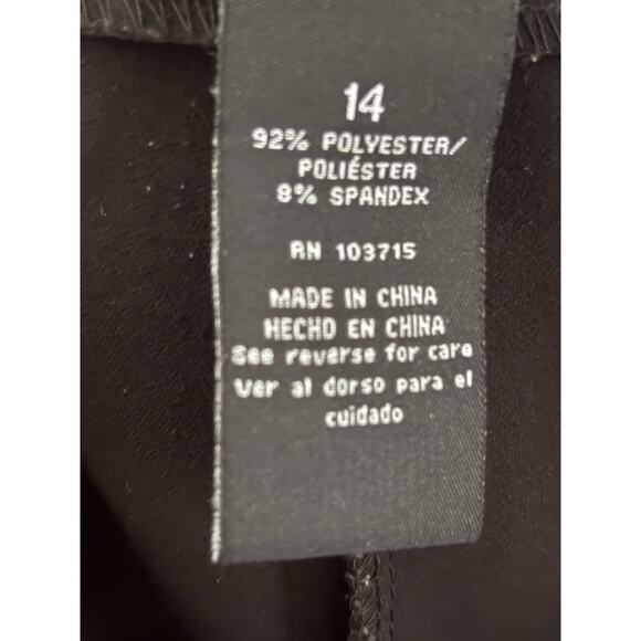 Zac & Rachel Womens 14 Stretch Black Pants, elastic waist, zip pockets - Picture 10 of 16